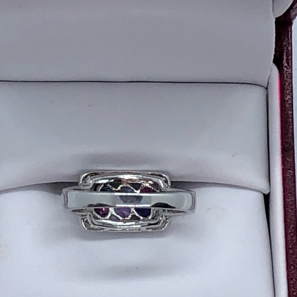925 SAPPHIRE ENGAGEMENT RING Size - Picture 8 of 9